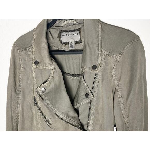 Marrakech x Anthropologie Women's Ronika Draped Moto Jacket Gathered Back NWT M - Picture 6 of 16